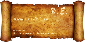 Wurm Eulália névjegykártya